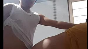 Naughty Colombian Lover Enjoys Wet Pussy Play In The Kitchen 😏