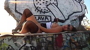 Public slut Sinn Sage with BBC 😏