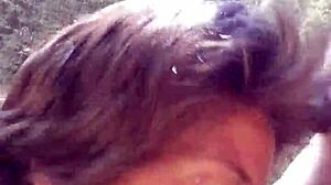 Petite Latina Sucks Huge Cock And Swallows Cum!