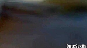 Sweet Brunette Couple Delivers Hot Blowjob on Webcam Session