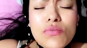 I see her face of pleasure as she masturbates for me, Bluee is beautiful