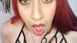 latina in lingerie gives jerk off instructions, look at me