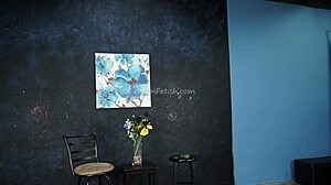 behind the scenes of a fetish model promo with balloons