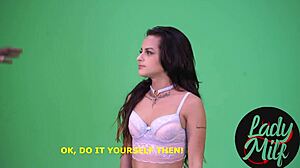 Latina Brunette Pornstar Sucks Monster Cock To Keep Job