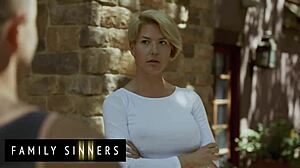 Kit Mercer's stunning tits bounce while riding stepson hard