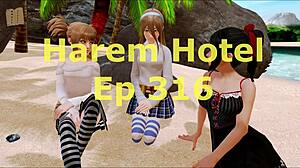 Exciting adventures in harem hotel 316