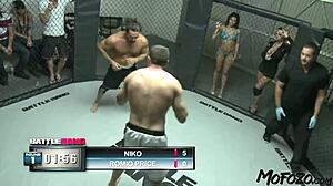 На Mofozo.com модель с гигантскими сиськами жестко и грубо оттрахана