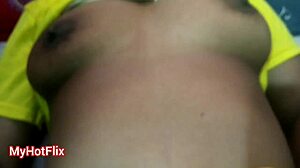 hot young 18+ couple shares a sexy romantic moment.