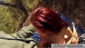 Webcam dildo blowjob with glasses