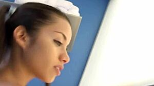 Little Lupe, Teen Latina With Small Tits, Shaved Pussy, Masturbates Solo In Close-Up