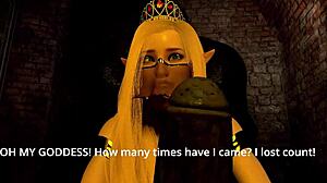 Monster cocks pound fallen princess tits!