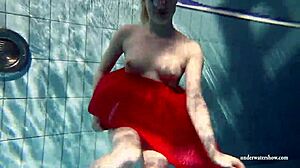 Russian Teen Lucie Swims Underwater Naked