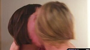 Beautiful lesbians spread legs wide for intense pussy fingering and muff diving play with cute babes