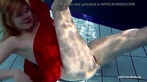 Russian Teen Lucie Swims Underwater Naked