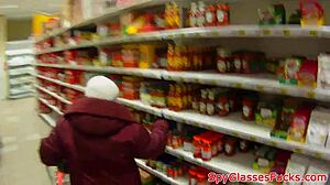 Euro redhead picked up, spied on while fucking outdoors.