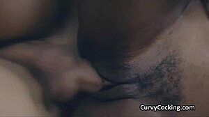 Her perfect big black boobies bounce as she gets fucked by that huge cock.