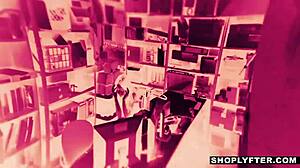 Teen 18+ Slut Gets Pussy Rammed by Store Officer with Monster Cock