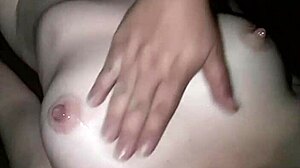 My breasts harden from his massage