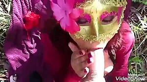 Caught masturbating in forest, gets fucked