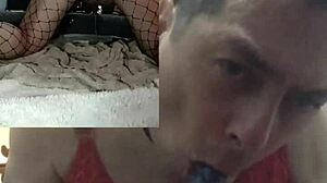 using two dildos in front of cameras