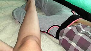 Girls experience multiple orgasms in tent setting