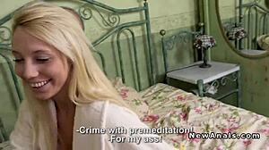 French Blonde Girlfriend Takes Monster Cock in Intense Anal Fucking