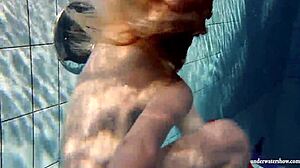 Russian Teen Lucie Swims Underwater Naked