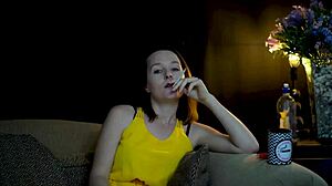 sucking cigarette while watching you