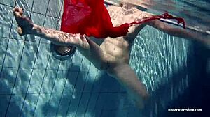 Russian Teen Lucie Swims Underwater Naked