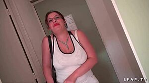 casting a chubby french amateur with big boobs and tits