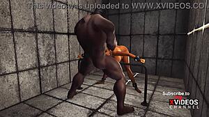 Hot Ebony Babe Restrained And Eager For Anal