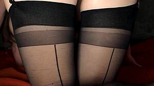 Slutty Girl In Stockings Takes Cock In Ass Doggystyle And Gets Anal Creampie!