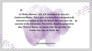 f4m femdom joi cei instructions 😈