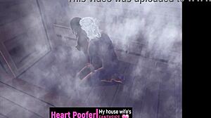 At the sauna with cartoon characters having sex?