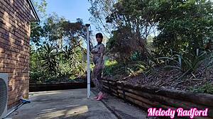 Mature Woman Tries On Cheeky Micro Bikinis