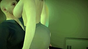 3D porn fucks busty teen stewardess on airplane