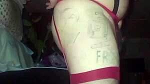 Russian gay man masturbates in stockings