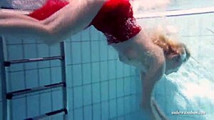 Russian Teen Lucie Swims Underwater Naked