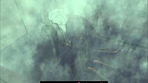 At the sauna with cartoon characters having sex?