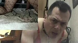 using two dildos in front of cameras