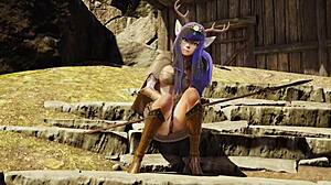 Deer-Girl Freyja In Viking Village 3D Hentai POV Uncensored