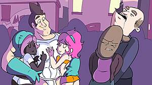 powertrip with clothes ripped in cartoon style