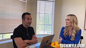 Australian babysitter sydney paige gives pov blowjob to donnie rock