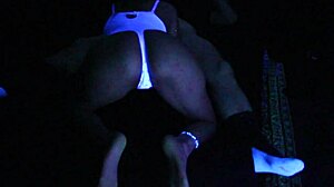 carrie experiences sex under blacklight