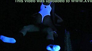 carrie experiences sex under blacklight