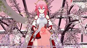 Yae Miko Sucking In Genshin Impact!