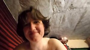 ukrainian milf rides cock, gets creampied twice