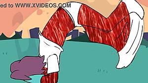 powertrip with clothes ripped in cartoon style