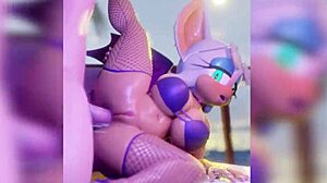 Samling af NottanJS med Rouge The Bat i forskellige tegnefilm og anime scener