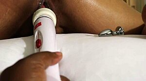 Kinky ebony lesbians finger, spank, and get fucked in the ass!